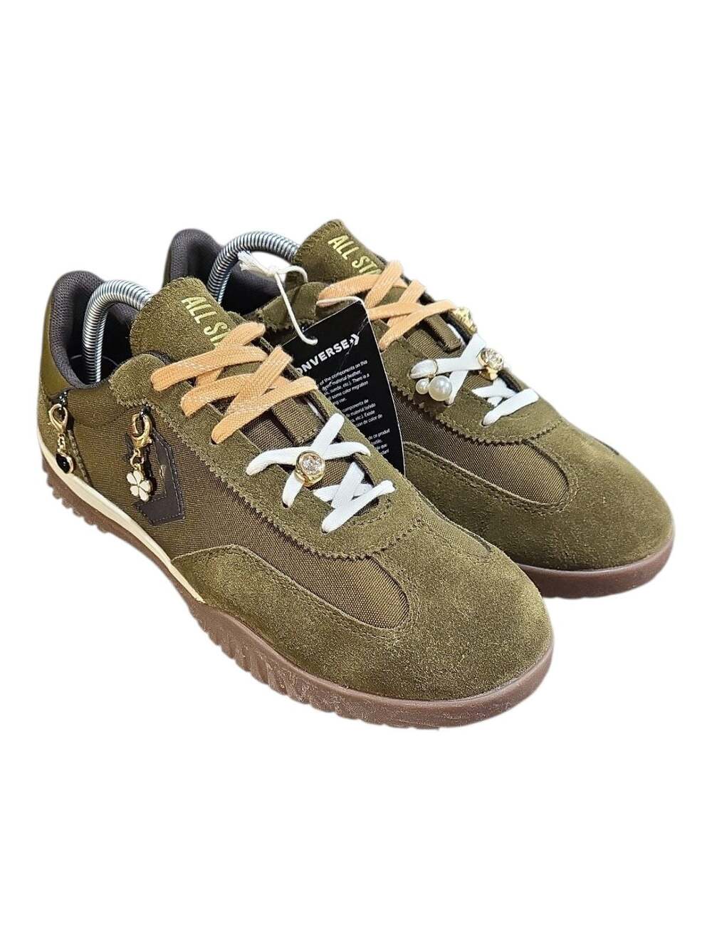 Converse Run Star Trainer Charms Surplus Olive Low Top Sneakers M 9 W 10.5